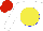 Silk - White,yellow disc,blue circle,red cap