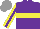 Silk - Purple,yellow hoop,yellow sleeves,purple stripe, grey cap