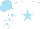 Silk - White, sky blue star,white sleeves,sky blue stars,cap