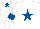 Silk - White, Royal Blue star, armlets and star on cap