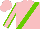 Silk - Pink, light green sash, light green seams on pink sleeves