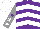 Silk - purple, white chevrons, white stars on sleeves, purple star on white cap