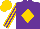 Silk - purple, gold diamond, purple sleeves, gold stripes, gold cap