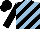 Silk - Light blue, black diagonal stripes, black sleeves and cap