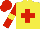Silk - yellow, red cross, yellow armbands on red sleeves, red cap
