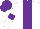 Silk - white, purple stripe, purple armlets, purple cap