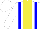 Silk - white, yellow stripe, blue braces