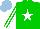 Silk - Green,white star,striped sleeves, light blue cap