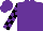 Silk - Purple, white emblem, black blocks on sleeves, purple cap