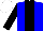 Silk - Blue, black stripe, sleeve white, black armlets, cap