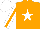 Silk - Orange, white star, orange stripe on white sleeves, white cap