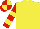 Silk - Yellow, yellow bars on red sleeves, red and yellow quartered cap