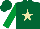 Silk - Dark green, beige star, emerald green sleeves