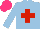 Silk - Light blue,red cross,sleeves, hot pink cap