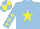 Silk - light blue, yellow star, yellow stars on sleeves, light blue and yellow quartered cap