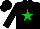 Silk - Black ,green star,