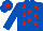 Silk - Royal blue, red stars, red star on cap