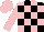 Silk - Black and pink blocks, pink sleeves, pink cap