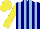 Silk - Navy, light blue stripes, yellow sleeves, cap