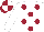 Silk - White, maroon spots, maroon and white quartered cap
