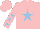 Silk - Pink, light blue star, light blue stars on sleeves, light blue star on pink cap