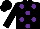 Silk - black, purple spots