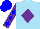 Silk - Sky blue, purple diamond, blue diamonds on purple sleeves, blue cap