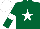 Silk - Dark green, white star, armlets and cap