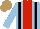 Silk - Light blue,red stripe,black braces, light brown cap