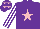Silk - Purple, pink star, white and purple striped sleeves, purple cap, pink stars