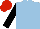 Silk - Light blue, black sleeves, red cap