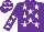 Silk - Purple, white  stars, purple sleeves, white stars, purple cap, white stars