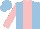 Silk - light blue, pink stripe, pink sleeves