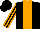 Silk - black, orange stripe, striped sleeves