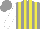 Silk - Grey, yellow stripes, white slvs