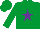 Silk - emerald green, purple star, emerald green cap