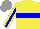 Silk - Yellow, blue hoop,stripe sleeves, grey cap