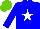 Silk - Blue,white star, light green cap