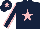 Silk - Dark blue, pink star, dark blue sleeves, pink seams, dark blue cap, pink star