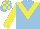 Silk - Light blue, yellow chevron, sleeves light blue, yellow armlets, light blue, yellow checked cap