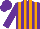 Silk - Purple,orange,purple,orange stripes,cap