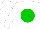 Silk - White, green spot, white cap