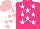 Silk - Hot pink, white stars, white and pink checked sleeves, cap