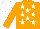 Silk - Orange, white stars, white cap