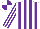 Silk - White, purple stripes, stripes sleeves, quartered cap