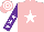 Silk - pink, white star, purple sleeves with white stars, hooped cap
