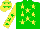 Silk - Big-green body, yellow stars, yellow arms, big-green stars, yellow cap, big-green stars