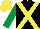 Silk - Black, yellow cross belts, emerald green sleeves, yellow cap
