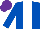 Silk - ROYAL BLUE, white panel, purple cap
