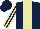 Silk - dark blue, beige stripe, striped sleeves